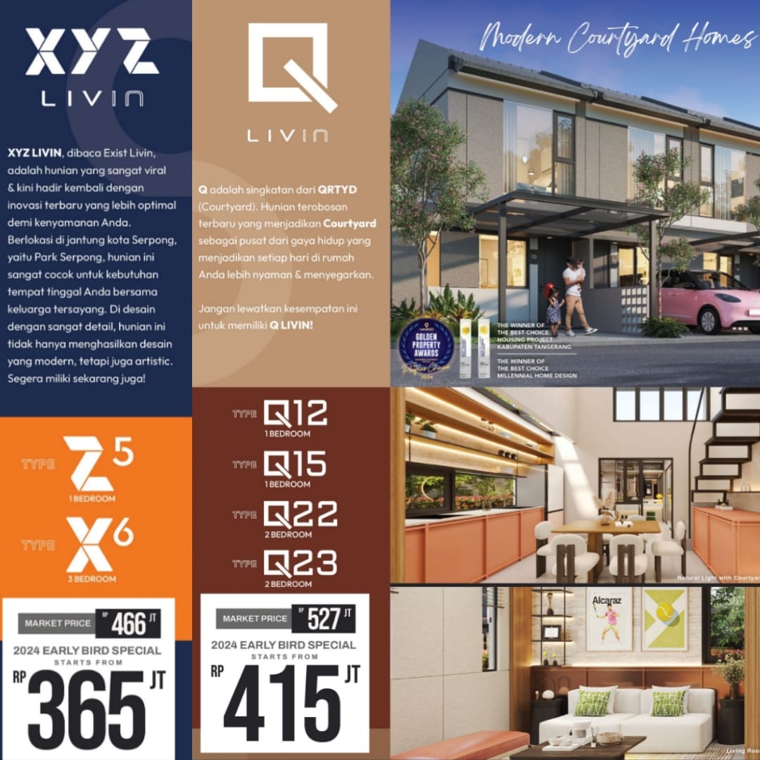 Cluster Q & XYZ Livin park Serpong